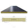 Sandwichpaneel Mineralwolle Querschnitt 150mm