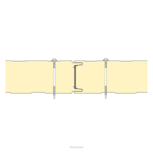 Sandwichwand Ondatherm sichtbare Verschraubung Detail