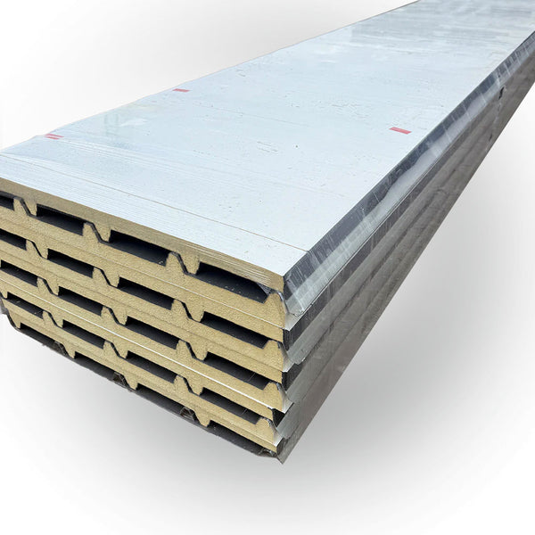 Sandwichplatten Dach Graualuminium Kernstärke 40 mm 2. Wahl