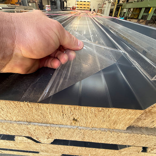 Paket #100 Sandwichplatten Dach Anthrazit 5 x 6,75 m Kernstärke 60 mm