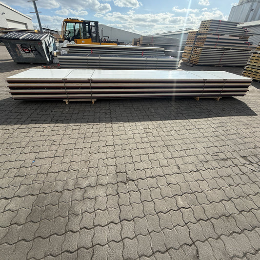 Paket #110 Sandwichplatten Dach Rotbraun 8 x 6,00 m Kernstärke 40 mm