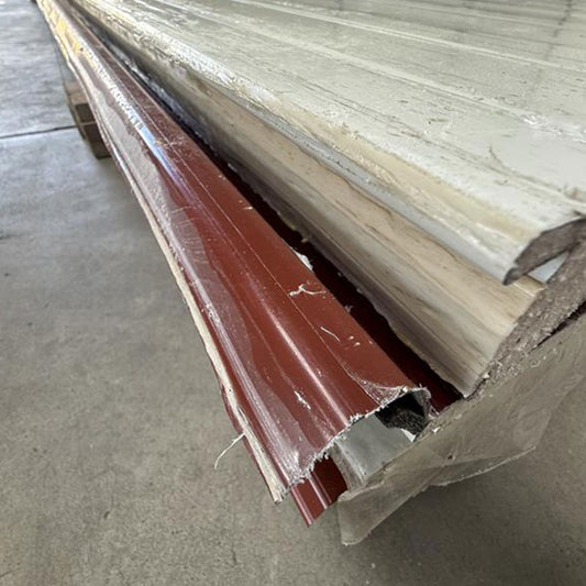 Paket #91 Sandwichplatten Dach Rotbraun 4 x 5,50 m Kernstärke 40 mm