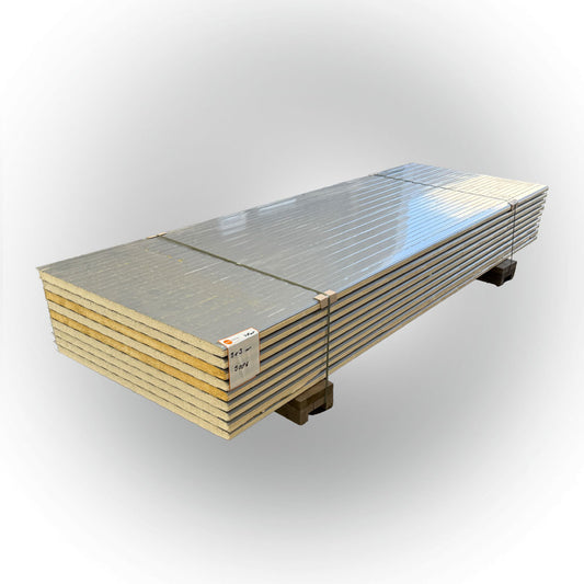 Paket #92 Sandwichplatten Wand Weißaluminium 9 x 3,00 m Kernstärke 40 mm