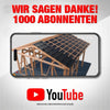 Danke, 1000 Youtube Abonnenten