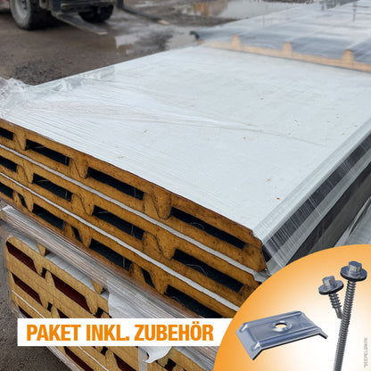 30 mm Sandwichplatten Dach Paket inklusive Zubehör