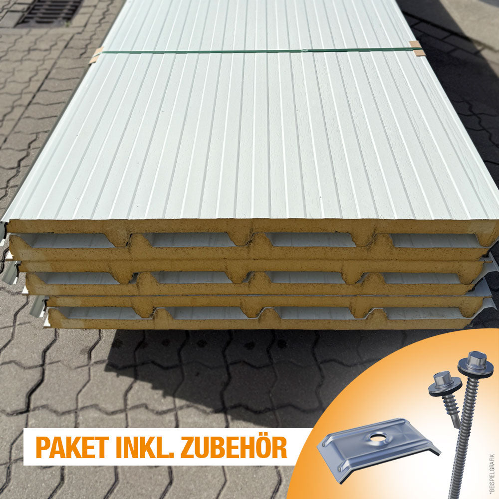 Sandwichdach Platten Paket mit Zubehör