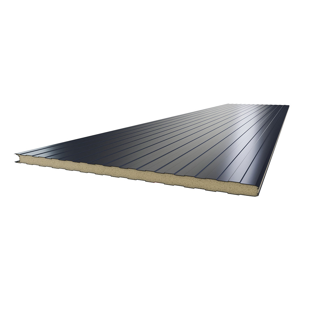 Sandwichplatten für die Fassade liniert