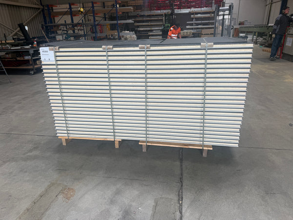 Paket #210 Sandwichplatten Wand 24 x 2,00 m Kernstärke 40 mm