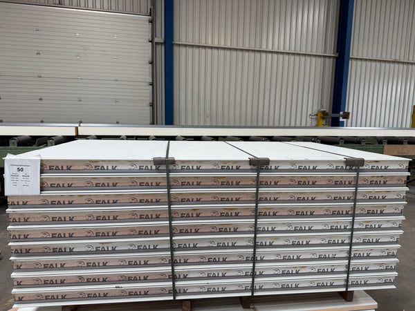 Paket #225 Sandwichplatten Wand 9 x 2,00 m Kernstärke 100 mm