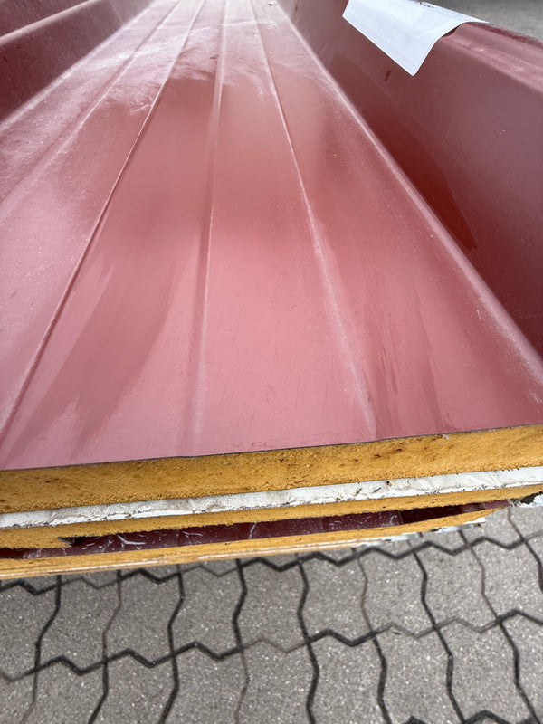 Paket #215 Sandwichplatten Dach 9 x 3,50 m Kernstärke 40 mm