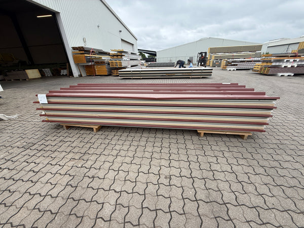 Paket #215 Sandwichplatten Dach 9 x 3,50 m Kernstärke 40 mm