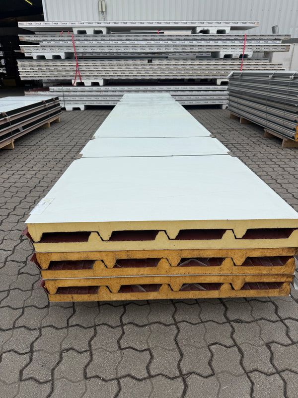 Paket #218 Sandwichplatten Dach 6 x 6,00 m Kernstärke 40 mm