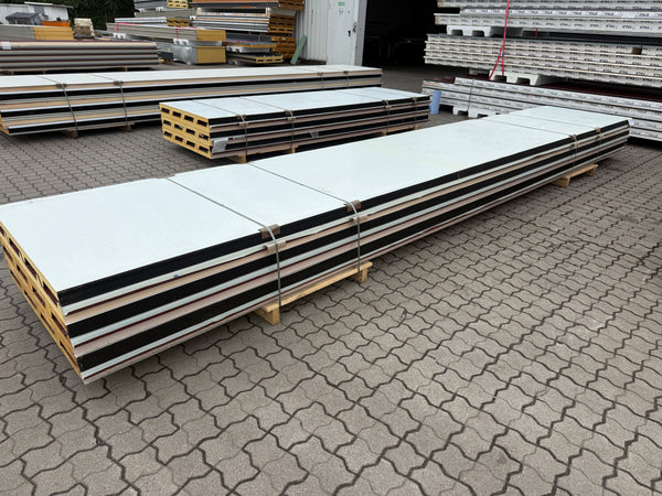 Paket #218 Sandwichplatten Dach 6 x 6,00 m Kernstärke 40 mm
