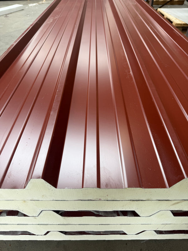 Paket #232 Sandwichplatten Dach 6 x 4,30 m Kernstärke 60 mm