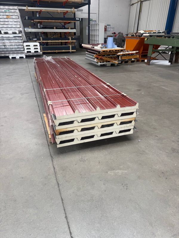 Paket #237 Sandwichplatten Dach 7 x 4,30 m Kernstärke 40 mm