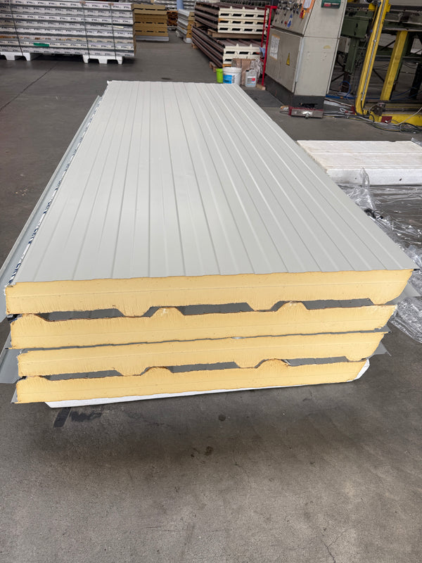 Paket #241 Sandwichplatten Dach 4 x 3,00 m Kernstärke 100 mm