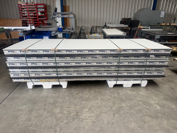 Paket #242 Sandwichplatten Dach 6 x 3,00 m Kernstärke 100 mm