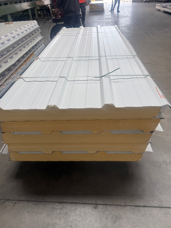 Paket #243 Sandwichplatten Dach 5 x 3,00 m Kernstärke 100 mm