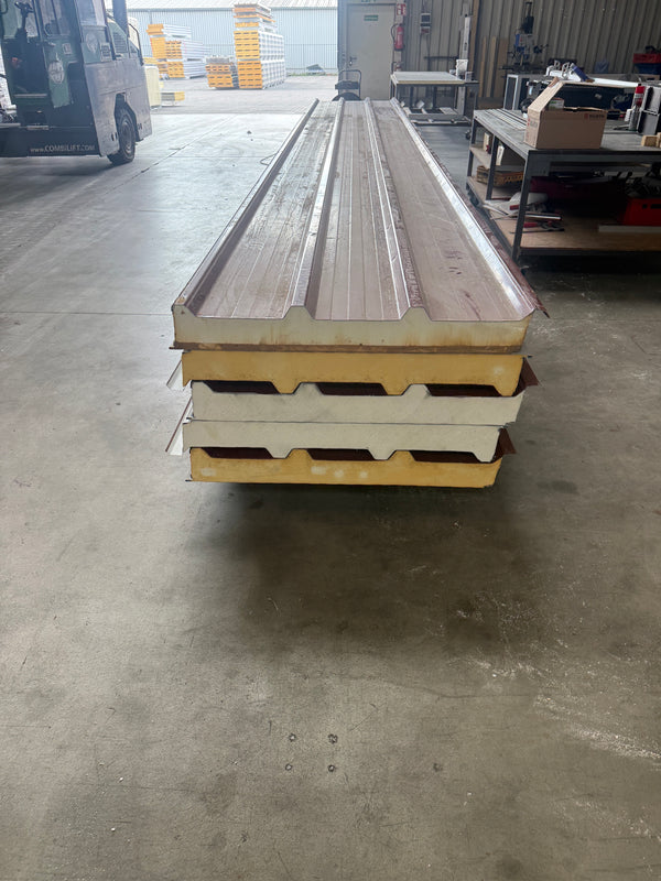 Paket #252 Sandwichplatten Dach 5 x 7,50 m Kernstärke 100 mm