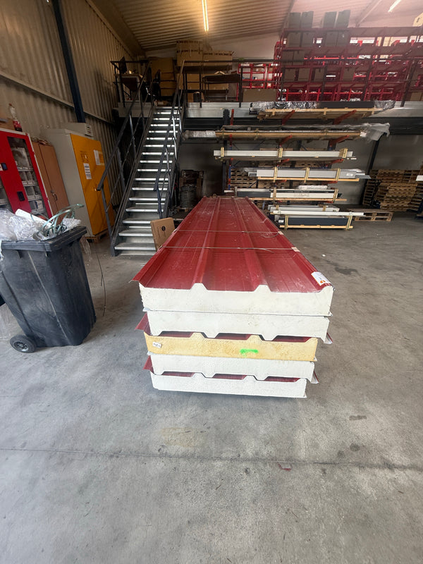 Paket #253 Sandwichplatten Dach 5 x 4,75 m Kernstärke 140 mm