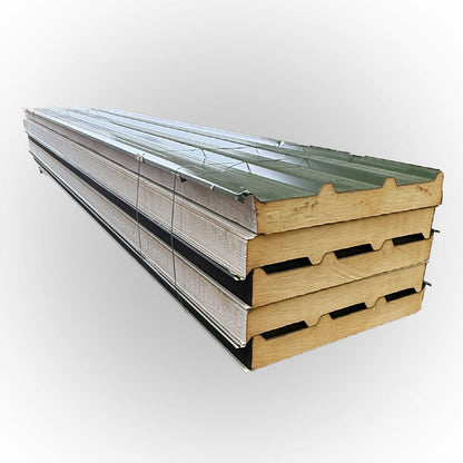 Paket44 100mm Sandwichplatten Dach 6x6,00 m