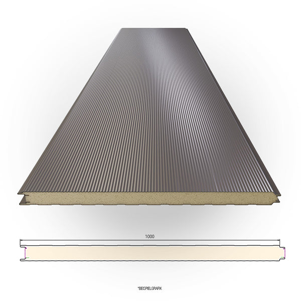 Sonderposten Sandwich Wandplatte PIR - 60 mm