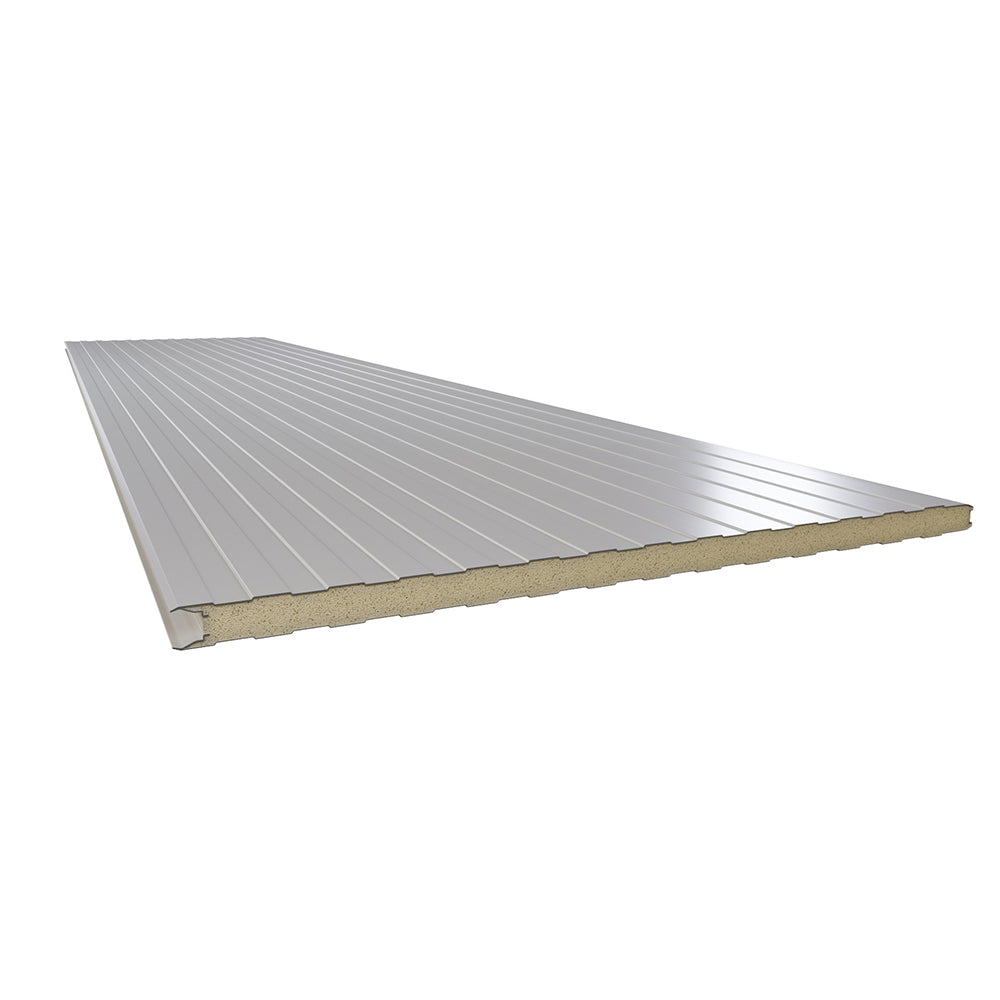 Fassadenplatte Grauweis Sandwichpaneel