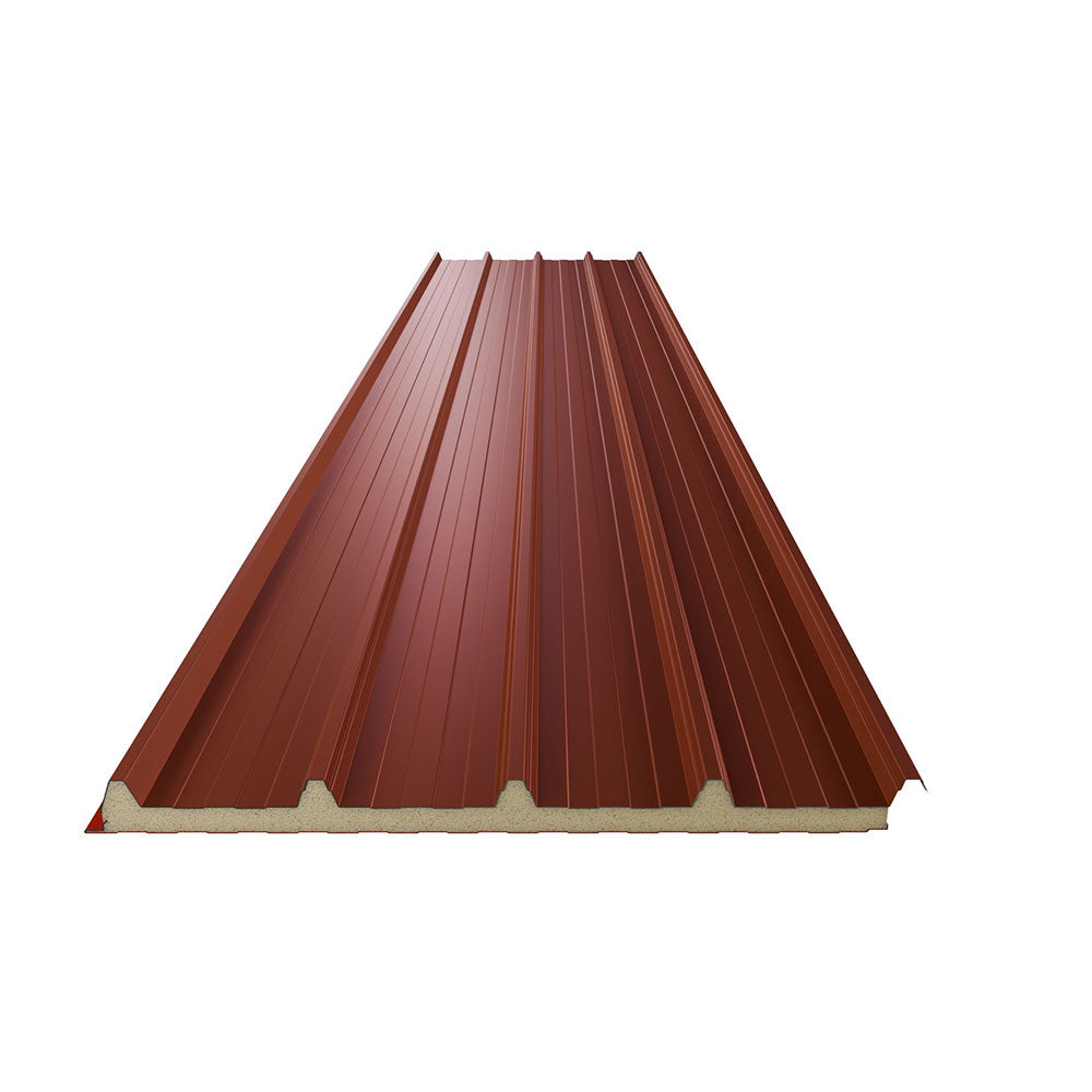 Sandwichplatte Dach in Rotbraun