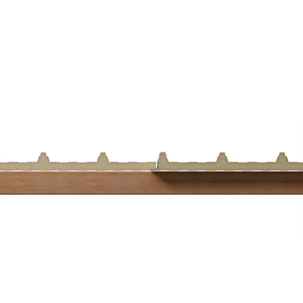 Dachplatten Sandwichplatten im Querschnitt verlegt