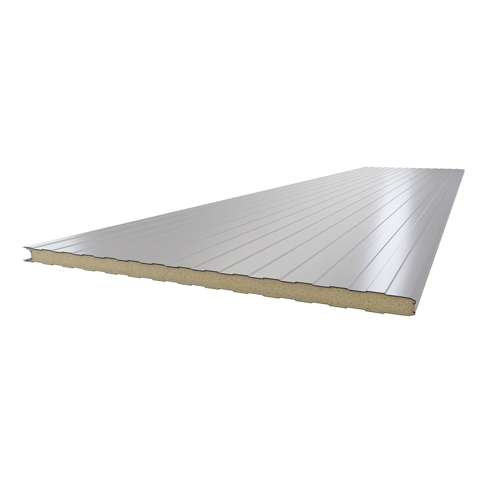 Sandwichplatten Wand 9002 liniert Grauweis