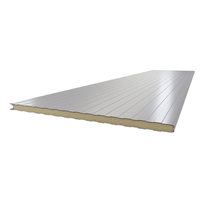 Sandwichplatten Wand 9002 liniert Grauweis