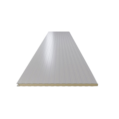 liniertes Profil Sandwichplatte Wand Grauweis