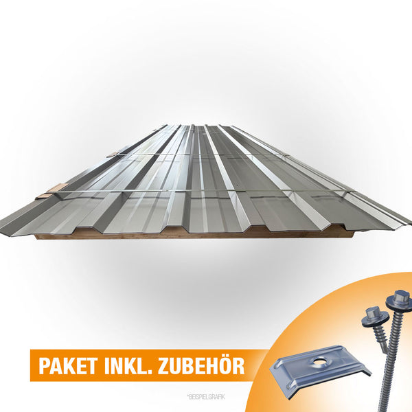 Paket Trapezblech 22/214 inklusive Zubehör