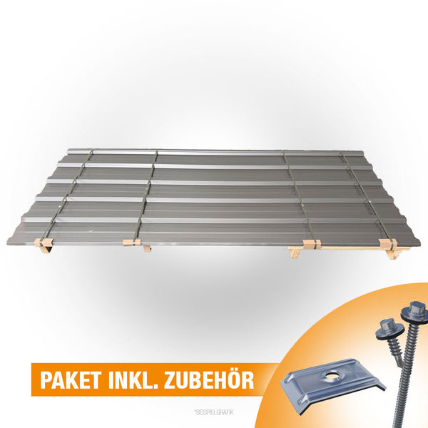 Paket Trapezbleche Dach 22/214 inklusive Zubehör