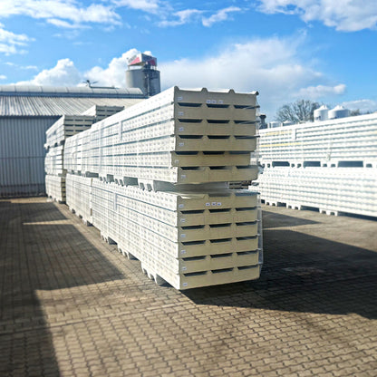 Sonderposten Sandwichplatten Dach Grauweiß Kernstärke 140 mm