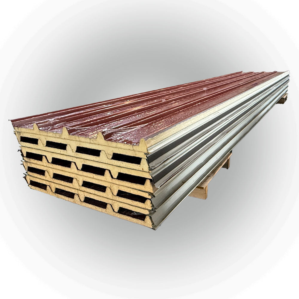 Sandwichplatten Dach 30 mm Rotbraun 2. Wahl
