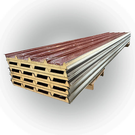 Sandwichplatten Dach 30 mm Rotbraun 2. Wahl