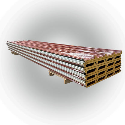 Sandwichplatten Dach 30 mm Rotbraun 2. Wahl