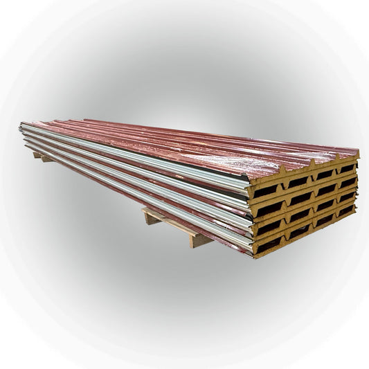 Sandwichplatten Dach 30 mm Rotbraun 2. Wahl