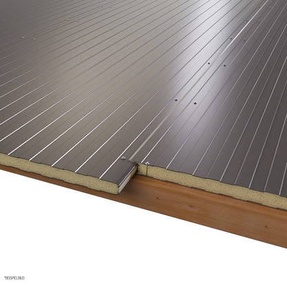 Mausgraue Sandwichplatten Wand