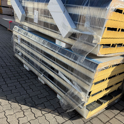 Sandwichplatten Dach 80 mm Anthrazit 2. Wahl