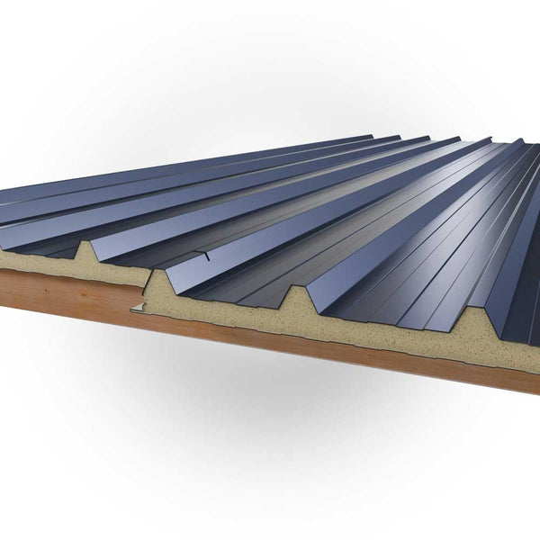 Paket #162 Sandwichplatten Dach Anthrazit 6 x 6,50 m Kernstärke 40 mm