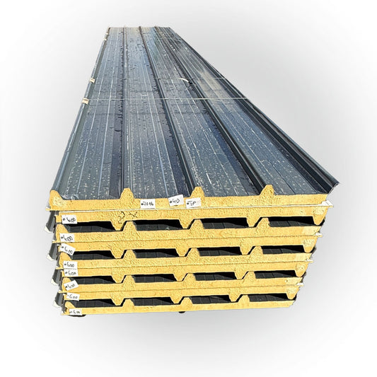 Paket #109 Sandwichplatten Dach Anthrazit 9 x 6,00 m Kernstärke 40 mm