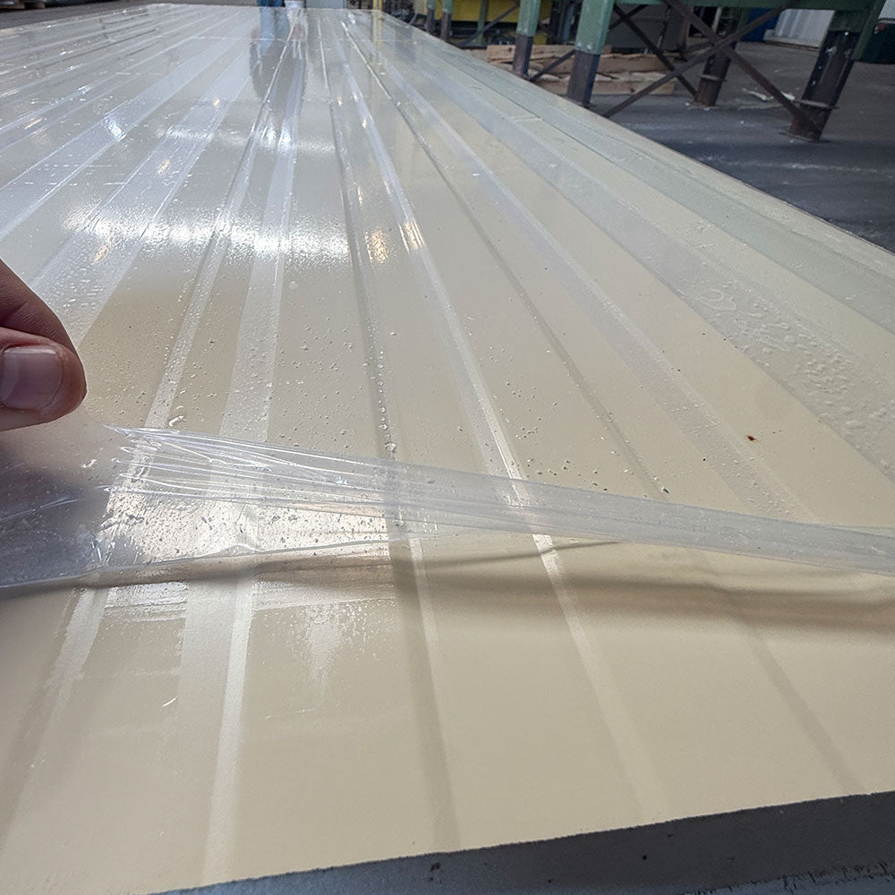 Paket #113 Sandwichplatten Wand Cremeweiß 6 x 3,00 m Kernstärke 60 mm