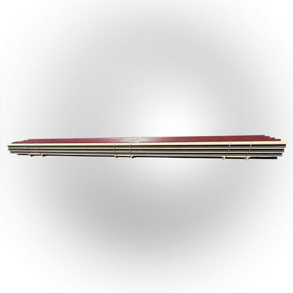 Paket #117 Sandwichplatten Dach Rotbraun 7 x 9,95 m Kernstärke 40 mm