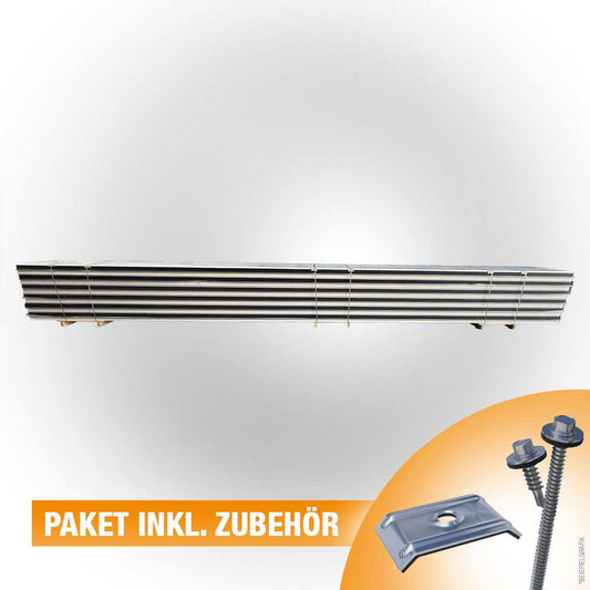 Paket #118 Sandwichplatten Dach Weißaluminium 12 x 9,95 m Kernstärke 60 mm