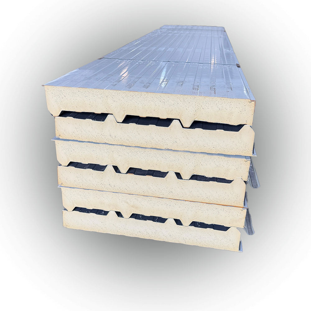 Paket #2 Sandwichplatten Dach 6 x 4,79 m Kernstärke 120 mm