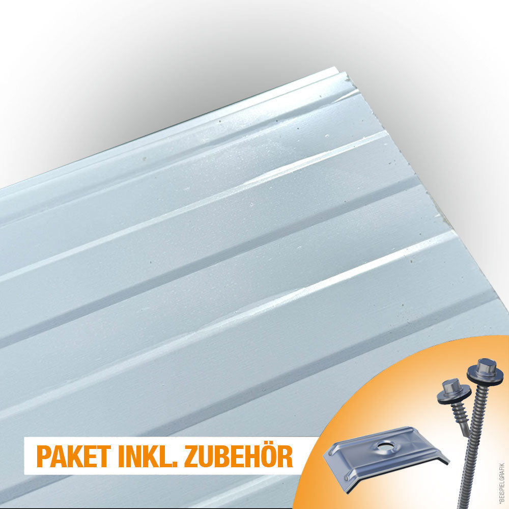 Paket #37 Sandwichplatten Dach 6 x 6,0 m Kernstärke 40 mm