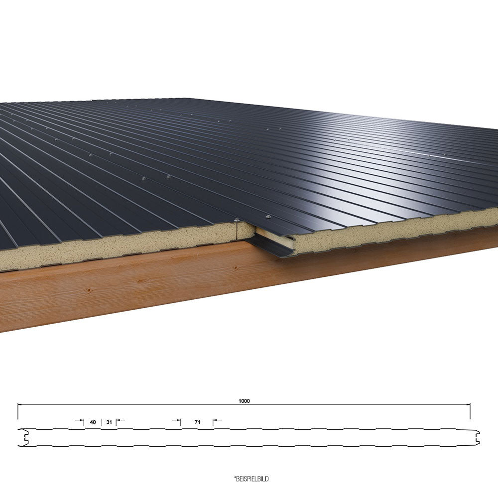 Sandwichplatten Wand Schattenfuge