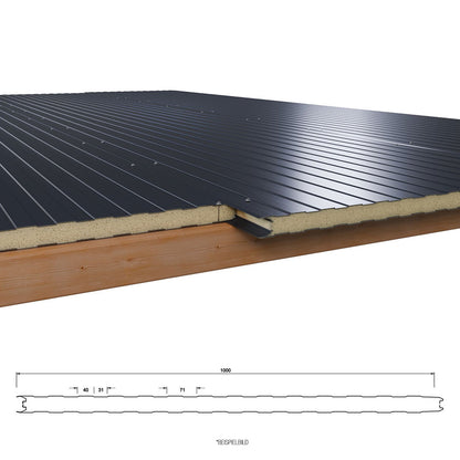 Sandwichplatten Wand Schattenfuge